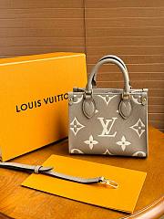 Bagsaaa Louis Vuitton M47054 OnTheGo BB Bag Grey/Cream - 18 x 15 x 8.5 cm - 1