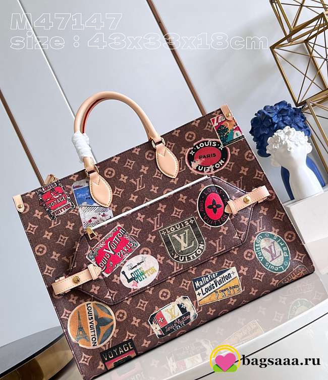 Bagsaaa Louis Vuitton M47147 OnTheGo Voyage Tote Bag - 43 x 33 x 18.5 cm - 1