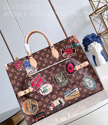 Bagsaaa Louis Vuitton M47147 OnTheGo Voyage Tote Bag - 43 x 33 x 18.5 cm