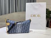 Bagsaaa Diorstar Hobo Bag with Chain Blue Denim Dior Oblique Jacquard - 28.5 x 14.5 x 10 cm - 1