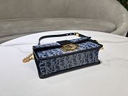 Bagsaaa Dior 30 Montaigne East-West Bag with Chain Blue Denim Dior Oblique Jacquard - 21 x 12 x 6 cm - 4