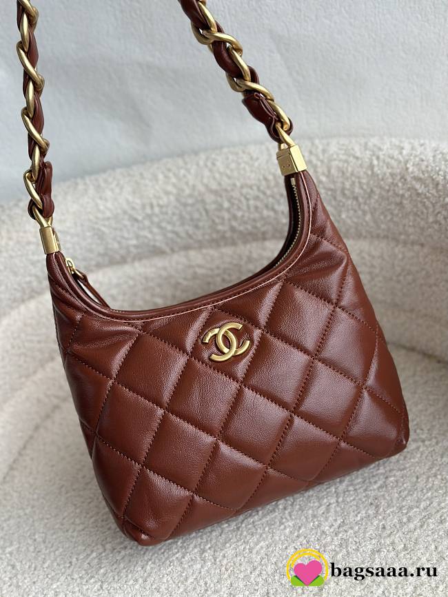 Bagsaaa Chanel Small Hobo Bag AS4922 Brown - 22.5 × 19.5 × 8.5 cm - 1