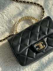 Bagsaaa Chanel Mini Flap Bag With Top Handle AS4847 Black - 12 × 19 × 6 cm - 4