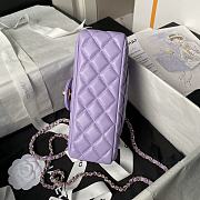 Bagsaaa Chanel Mini Flap Bag With Top Handle AS4924 Light Purple - 12 × 20 × 6 cm - 3