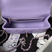 Bagsaaa Chanel Mini Flap Bag With Top Handle AS4924 Light Purple - 12 × 20 × 6 cm - 2