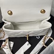 Bagsaaa Chanel Mini Flap Bag With Top Handle AS5001 White - 13 × 19 × 7 cm - 4