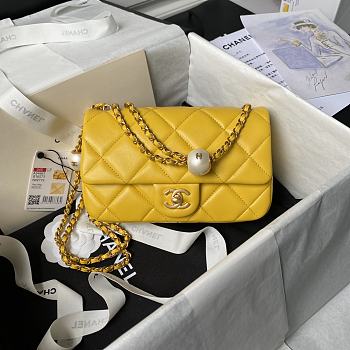 Bagsaaa Chanel Small Flap Bag AS4861 Yellow - 13 × 20.5 × 6.5 cm