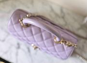 Bagsaaa Chanel Coco Flap Bag With Top Handle Light Purple - 14 × 24 × 10 cm - 2