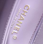 Bagsaaa Chanel Coco Flap Bag With Top Handle Light Purple - 14 × 24 × 10 cm - 4