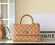 Bagsaaa Chanel Coco Flap Bag With Top Handle Beige - 14 × 24 × 10 cm - 1