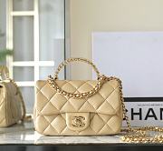 Bagsaaa Chanel Mini Flap Bag With Top Handle AS4847 Beige - 12 × 19 × 6 cm - 1