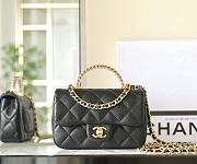 Bagsaaa Chanel Mini Flap Bag With Top Handle AS4847 Black - 12 × 19 × 6 cm - 1