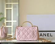 Bagsaaa Chanel Mini Flap Bag With Top Handle AS4847 Pink - 12 × 19 × 6 cm - 3