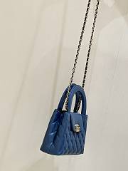 Bagsaaa Chanel Kelly Mini Shopping Bag Blue - 19x13x7 cm - 4