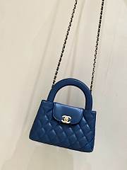 Bagsaaa Chanel Kelly Mini Shopping Bag Blue - 19x13x7 cm - 3