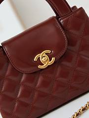 Bagsaaa Chanel Kelly Mini Shopping Bag Brown - 19x13x7 cm - 4