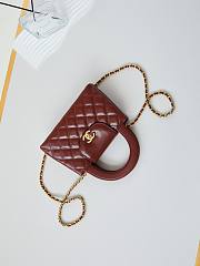 Bagsaaa Chanel Kelly Mini Shopping Bag Brown - 19x13x7 cm - 3