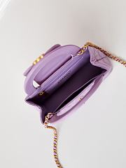 Bagsaaa Chanel Kelly Mini Shopping Bag Purple - 19x13x7 cm - 5