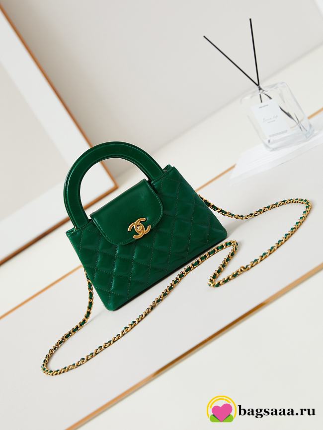 Bagsaaa Chanel Kelly Mini Shopping Bag Green - 19x13x7 cm - 1