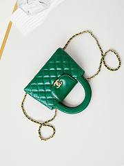 Bagsaaa Chanel Kelly Mini Shopping Bag Green - 19x13x7 cm - 2