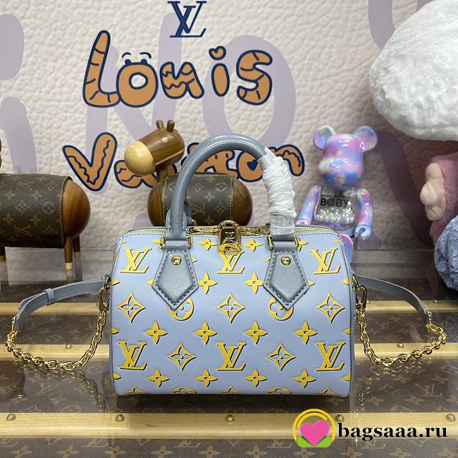 Bagsaaa Louis Vuitton M25454 Speedy Bandoulière 20 Baby Blue - 20 x 15 x 12.5 cm - 1