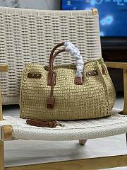 Bagsaaa YSL Sac De Jour Medium Supple In Raffia 751499 Natural And Brick - 41 X 28 X 13 CM - 1