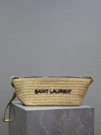 Bagsaaa YSL Le Rafia Crossbody Bag 667490 Naturel - 23/26 X 14 X 14.5 CM