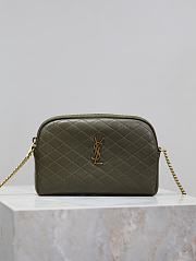 Bagsaaa YSL Gaby Zipped Pouch In Quilted Lambskin 733667 Dark Green - 18 X 13 X 3,5 CM - 1