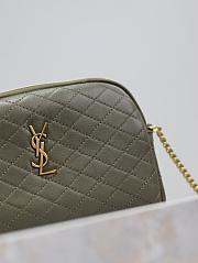 Bagsaaa YSL Gaby Zipped Pouch In Quilted Lambskin 733667 Dark Green - 18 X 13 X 3,5 CM - 3