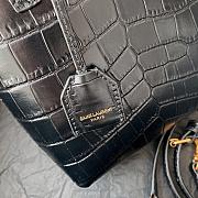 Bagsaaa YSL Mini Toy Shopping Saint Laurent In Crocodile-Embossed Leather 712367 Black - 18 X 17 X 8 CM - 5