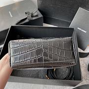 Bagsaaa YSL Mini Toy Shopping Saint Laurent In Crocodile-Embossed Leather 712367 Black - 18 X 17 X 8 CM - 2