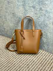 Bagsaaa YSL Mini Toy Shopping Saint Laurent In Box Leather 773995 Brown - 18 X 17 X 8 CM - 1