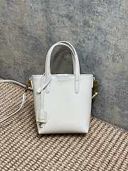 Bagsaaa YSL Mini Toy Shopping Saint Laurent In Box Leather 773995 White - 18 X 17 X 8 CM - 1