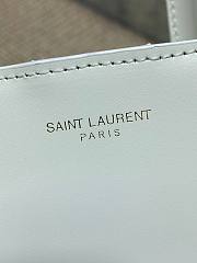 Bagsaaa YSL Mini Toy Shopping Saint Laurent In Box Leather 773995 White - 18 X 17 X 8 CM - 4