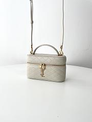 Bagsaaa YSL Gaby Vanity Bag In Lambskin 766731 Cream - 18 X 11 X 6.5 CM - 2