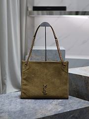 Bagsaaa YSL Niki Medium Shopping In Suede 577999 Green - 33 X 27 X 11.5 CM - 1