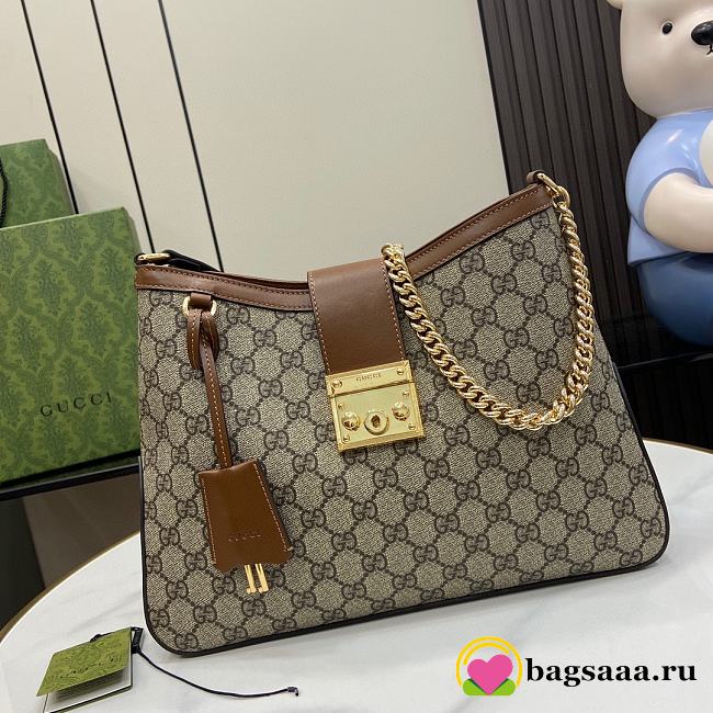 Bagsaaa Gucci Padlock GG Medium Shoulder Bag 795113 Brown - 32.5 x 24 x 5.5 cm - 1