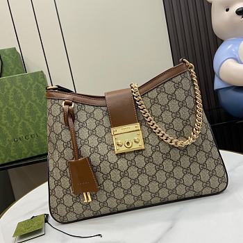 Bagsaaa Gucci Padlock GG Medium Shoulder Bag 795113 Brown - 32.5 x 24 x 5.5 cm