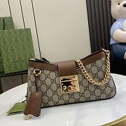 Bagsaaa Gucci Padlock GG Medium Shoulder Bag 811705 Brown - 26.5x14x6 cm - 1