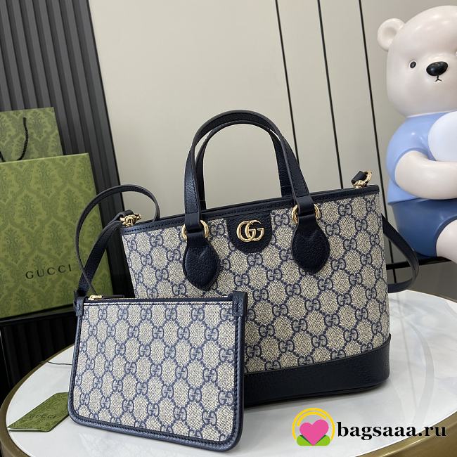 Bagsaaa Gucci Ophidia Mini Tote Bag 811716 Dark Blue - 22x18x10 cm - 1