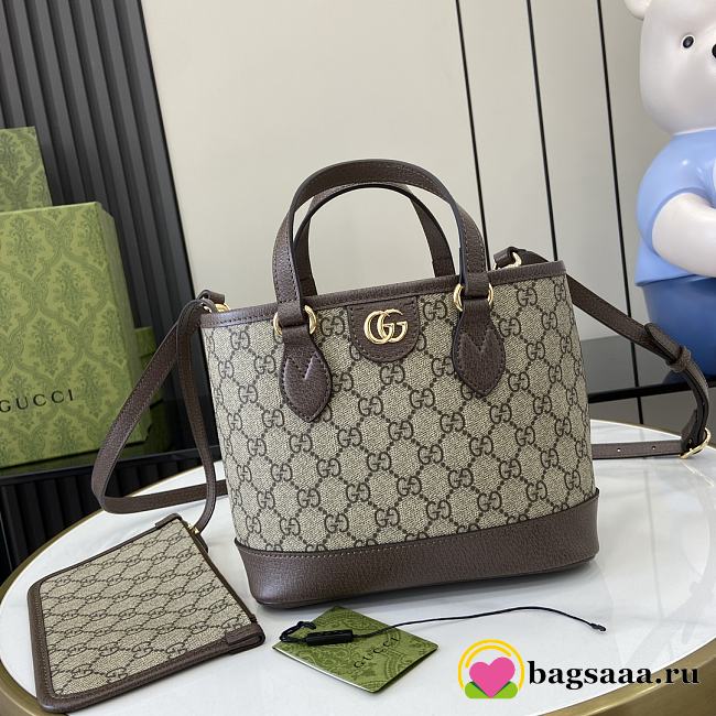 Bagsaaa Gucci Ophidia Mini Tote Bag 811716 Brown - 22x18x10 cm - 1