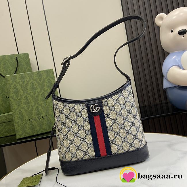 Bagsaaa Gucci Ophidia GG Small Shoulder Bag 781402 Dark Blue - 23 x 21 x 12 cm - 1