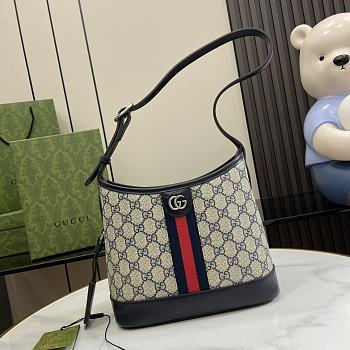 Bagsaaa Gucci Ophidia GG Small Shoulder Bag 781402 Dark Blue - 23 x 21 x 12 cm