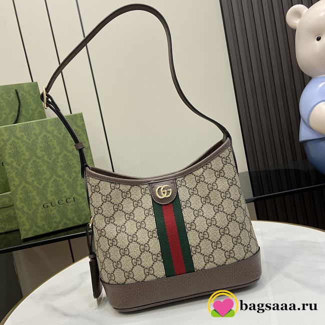 Bagsaaa Gucci Ophidia GG Small Shoulder Bag 781402 Brown - 23 x 21 x 12 cm - 1