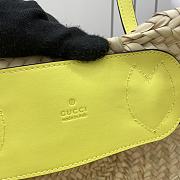 Bagsaaa Gucci Mini Straw Tote With Gucci Logo 782381 Yellow - 20.5 x 19.5 x 13 cm - 4