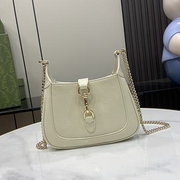 Bagsaaa Gucci Jackie Notte Mini Bag 782889 Ivory Patent - 19.5 x 18 x 3.5cm