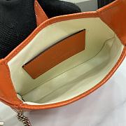 Bagsaaa Gucci Jackie Notte Mini Bag 782889 Orange Patent - 19.5 x 18 x 3.5cm - 4