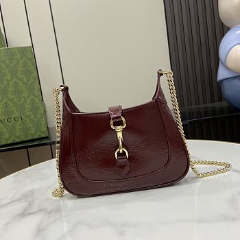 Bagsaaa Gucci Jackie Notte Mini Bag 782889 Red Patent - 19.5 x 18 x 3.5cm