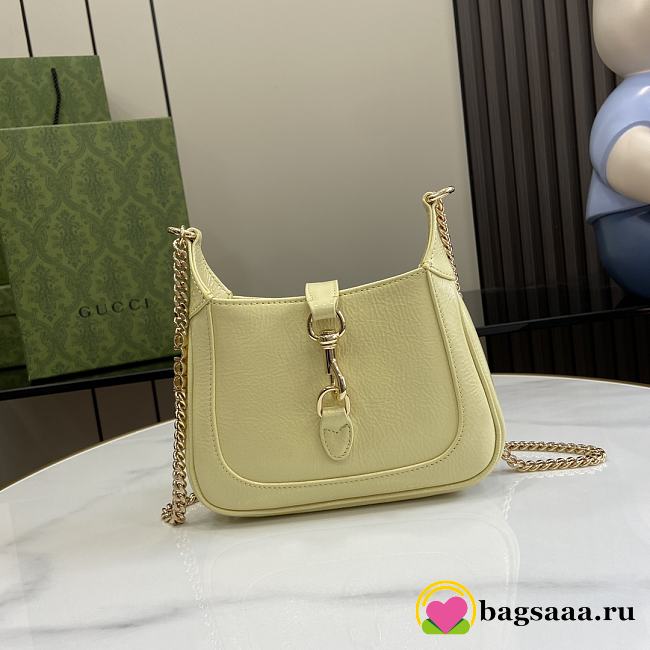 Bagsaaa Gucci Jackie Notte Mini Bag 782889 Yellow Patent - 19.5 x 18 x 3.5cm - 1