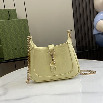 Bagsaaa Gucci Jackie Notte Mini Bag 782889 Yellow Patent - 19.5 x 18 x 3.5cm